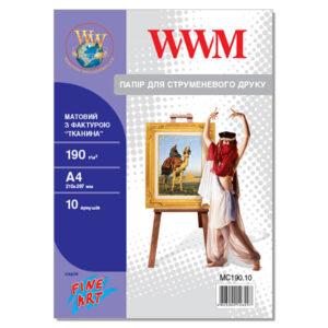 Фотопапір WWM матовий "Тканина" 190Г/м кв, A4, 10л (MC190.10)