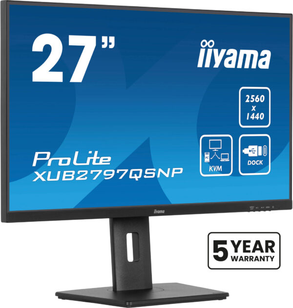 27" 16:9 IPS РК монітор, 2560х1440, 1 мс (MPRT), 1 00 Гц, Adaptive Sync, KVM свіч, 1xHDMI 2.0/1xDP 1. XUB2797QSNP-B1
