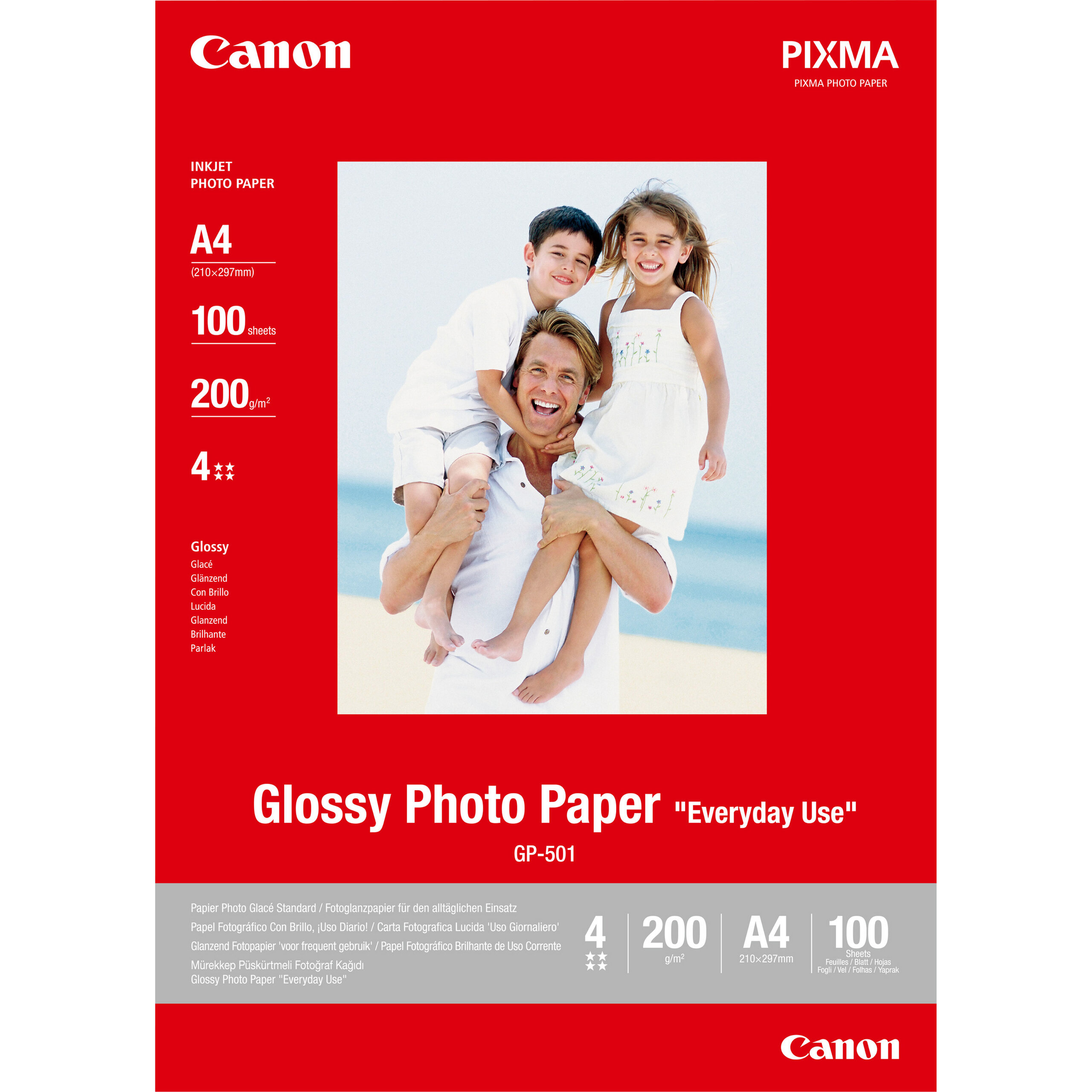 Фотопапір Canon Photo Paper Glossy 170г/м кв, GP-501 A4, 100л (0775B001AA)