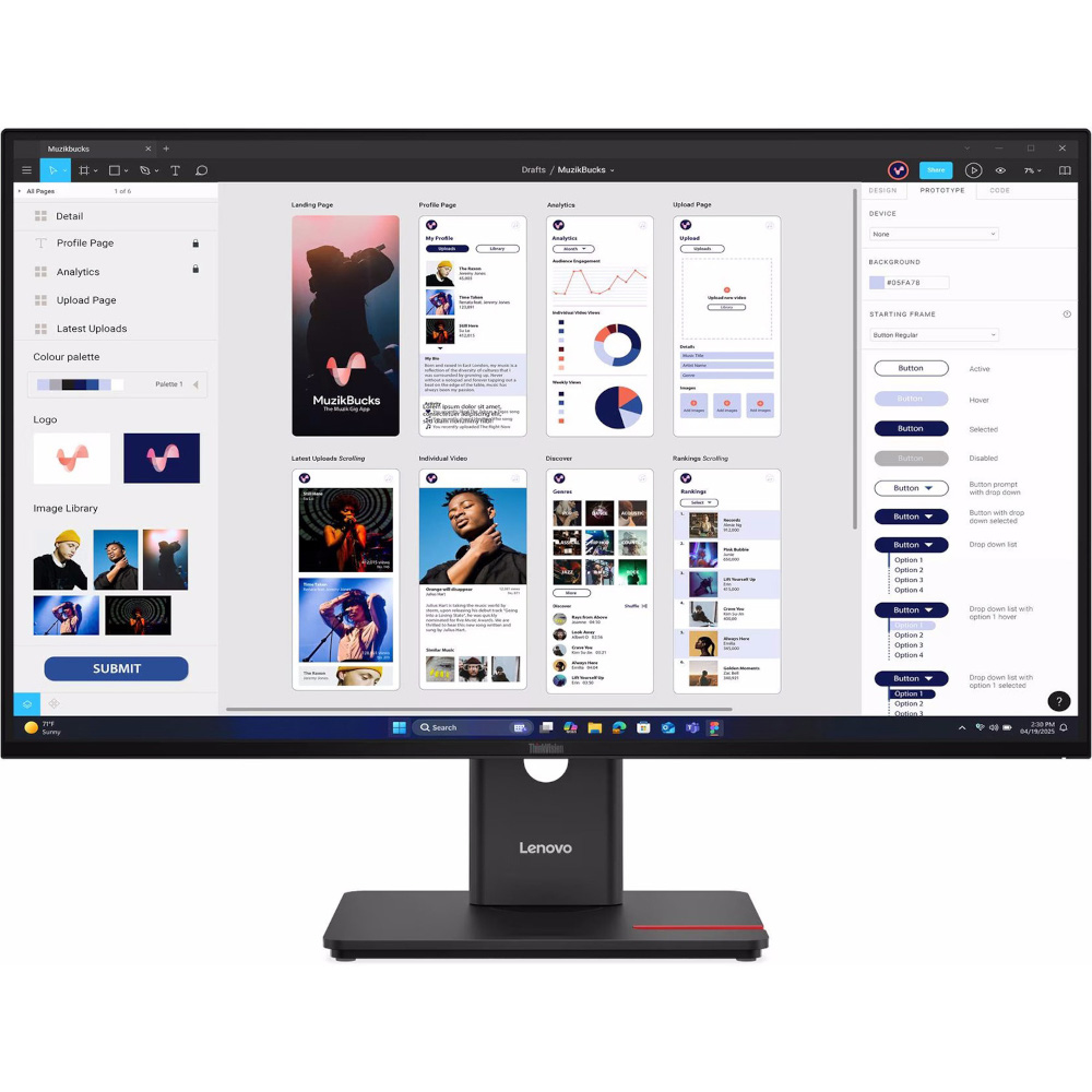 31.5" 16:9 IPS РК монітор, 3840х2160, 60 Гц, 6 мс, HDR, 1xHDMI 2.1/1xDP 1.4/3xUSB 3.2/1xUSB-C (PD до T32UD-40