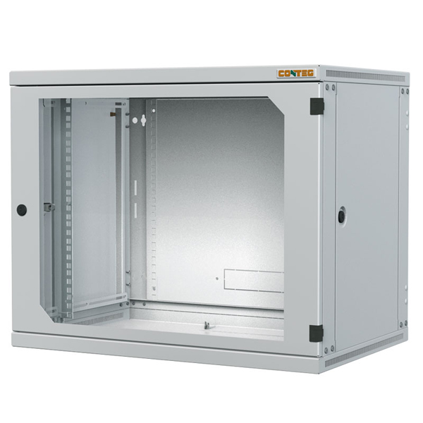 Шафа настінна 19", 6U, знімнібічні панелі, 400 мм. RAL7035 RUN-06-60/40