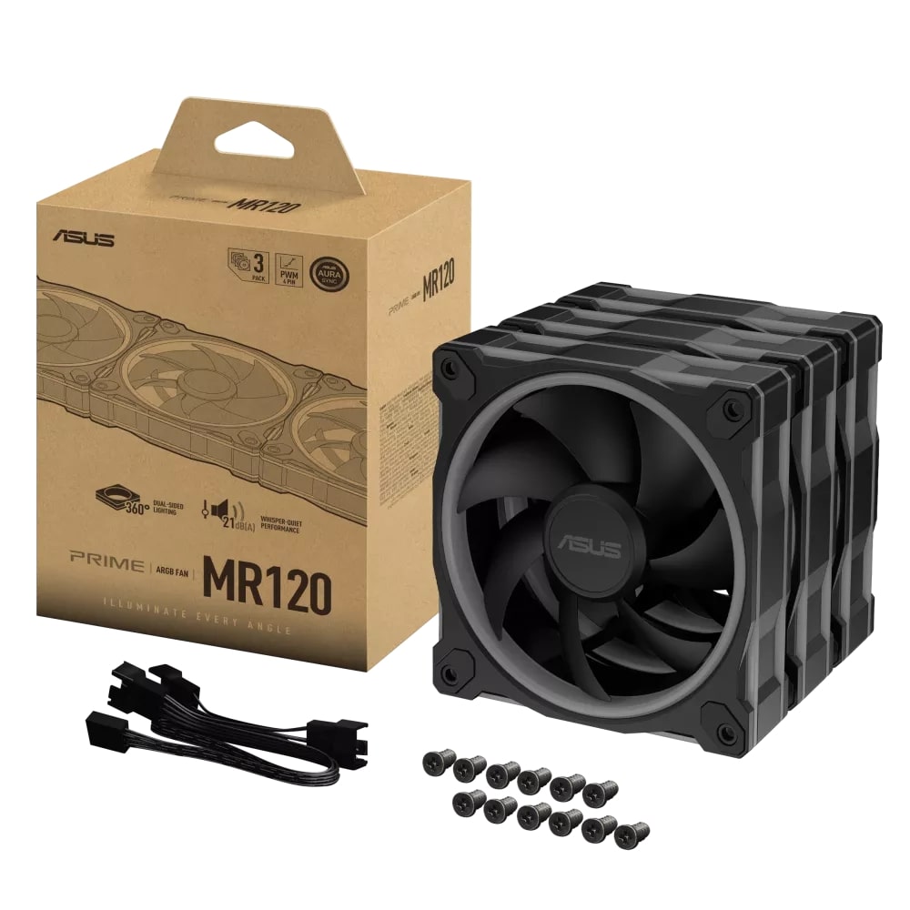 Вентилятор Asus Prime MR120 ARGB Black 3in1 (90DA00I0-B09020)