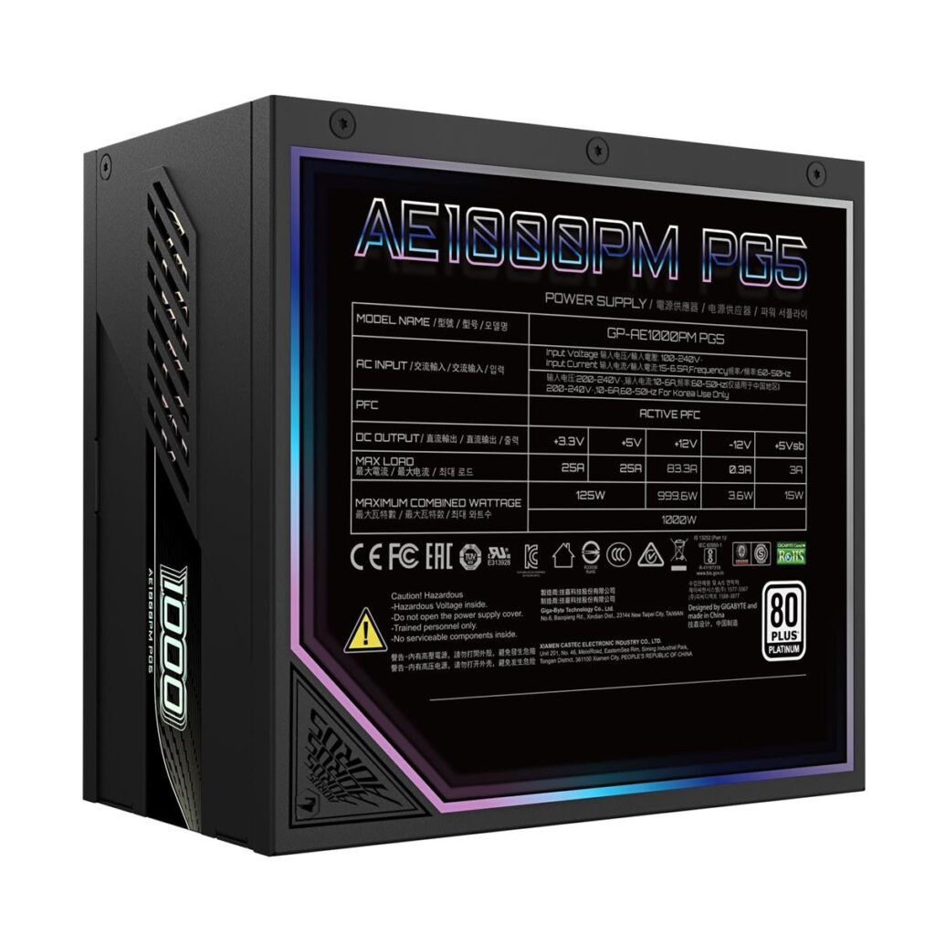 Блок живлення Gigabyte GP-AE1000PM PG5 1000W