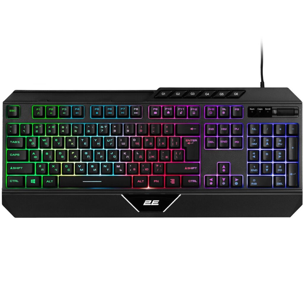 Клавіатура 2E Gaming KG315 RGB USB Black Ukr (2E-KG315UBK)