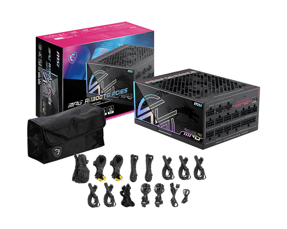 MPG-Ai1300TS-PCIE5-606297-2458938 Блок живлення MSI MPG Ai1300TS PCIE5 1300W