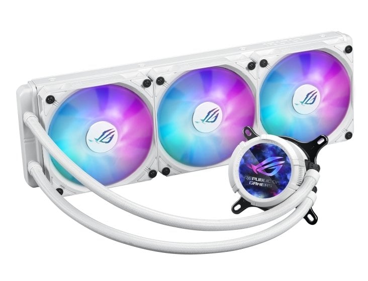Sistema-vodyanogo-okhlazhdeniya-Asus-ROG-Strix-LC-2057167 Система водяного охолодження Asus ROG Strix LC III 360 ARGB LCD White (90RC00W2-M0UAY0)