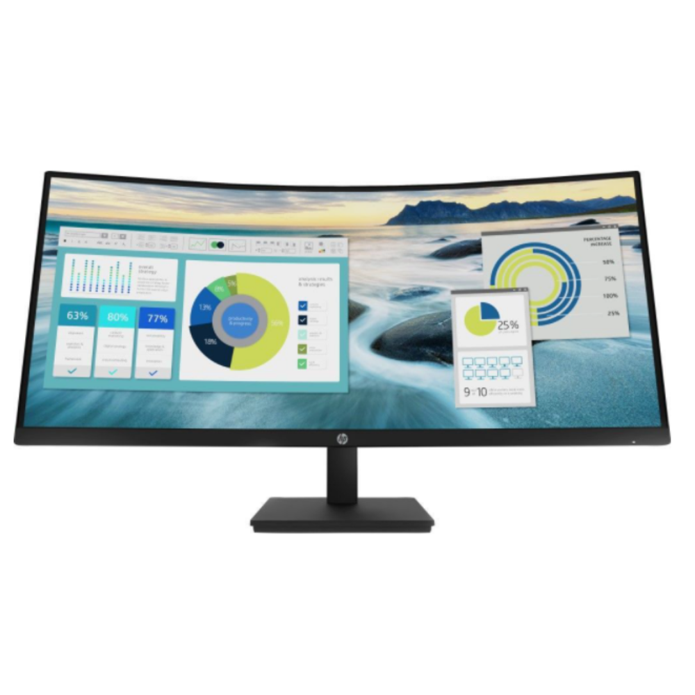 34" 21:9 VA WQHD вигнутий РК монітор, 1xHDMI 2.0, 1xDP 1.2, 1xUSB Type-C (up to 65W), 4xUSB 3.2, PbP HP P34hc G4 WQHD USB-C Curved