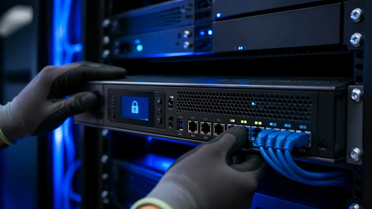 Rack-mounted firewall у серверній шафі — IT-напрям Прінт-Імідж