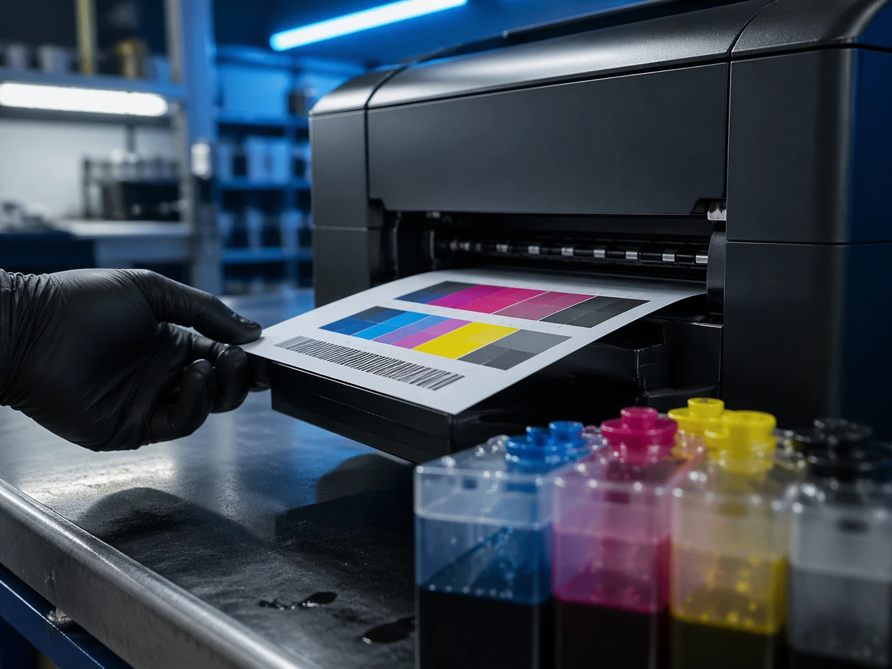 Тестовий друк CMYK-градієнта після заправки картриджа
